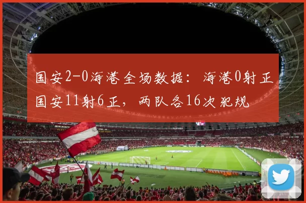 国安2-0海港全场数据：海港0射正国安11射6正，两队各16次犯规